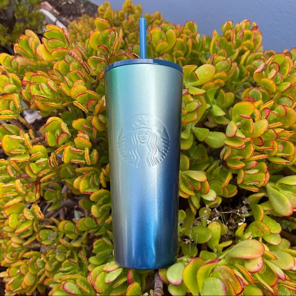 Starbucks NWT 2021 Holiday Limited Edition Set of 2 Stainless Steel Ombré- 24oz - Picture 3 of 15